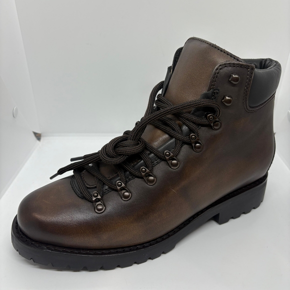 Thursday Jasper Commander Boot Brown Leather Hiker Boots with Black Laces